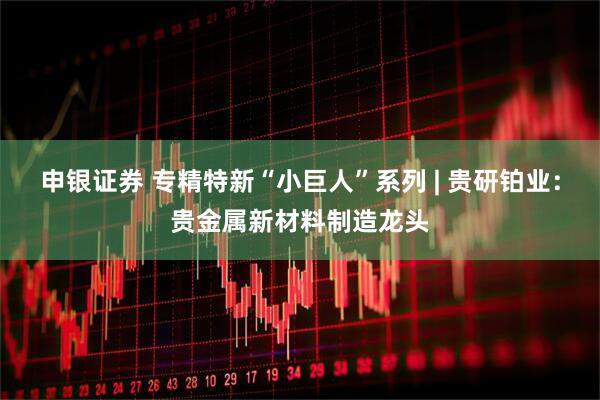 申银证券 专精特新“小巨人”系列 | 贵研铂业：贵金属新材料制造龙头