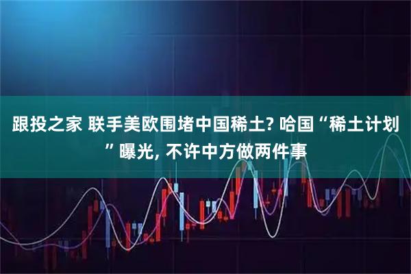 跟投之家 联手美欧围堵中国稀土? 哈国“稀土计划”曝光, 不许中方做两件事