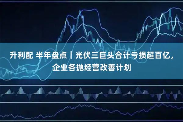升利配 半年盘点｜光伏三巨头合计亏损超百亿，企业各抛经营改善计划