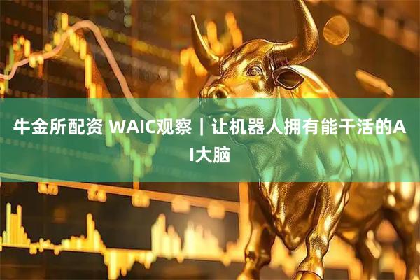 牛金所配资 WAIC观察|让机器人拥有能干活的AI大脑