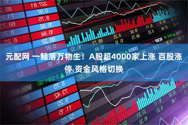 元配网 一鲸落万物生!A股超4000家上涨 百股涨停 资金风格切换