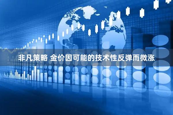 非凡策略 金价因可能的技术性反弹而微涨