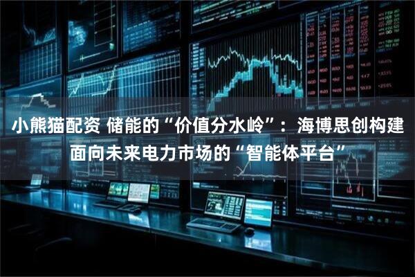 小熊猫配资 储能的“价值分水岭”：海博思创构建面向未来电力市场的“智能体平台”