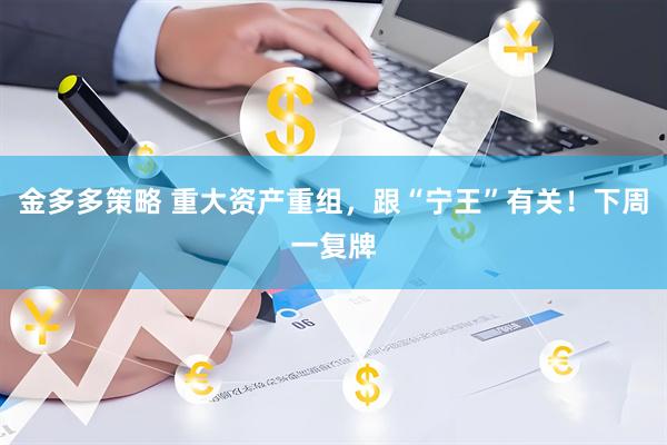 金多多策略 重大资产重组，跟“宁王”有关！下周一复牌